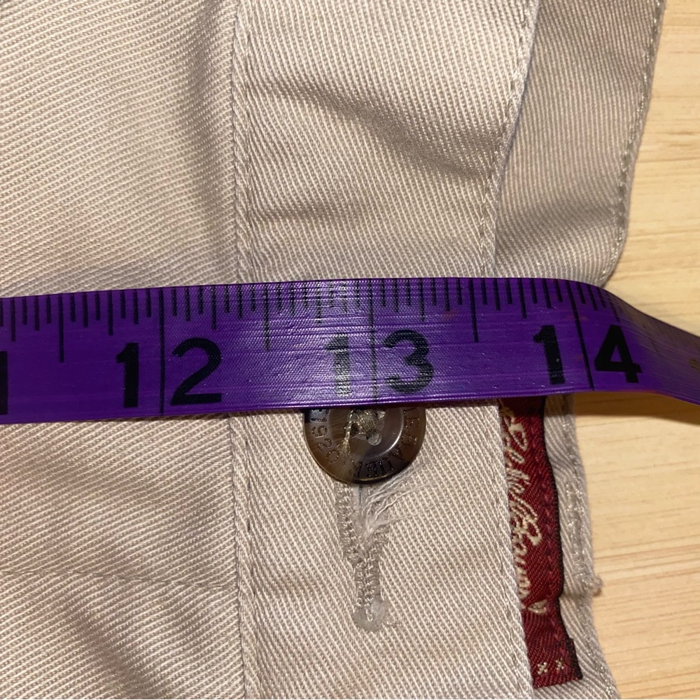 Eddie Bauer Pants Womens 14 Tan Khaki Double Pleat 100% Cotton Chinos - Picture 8 of 13